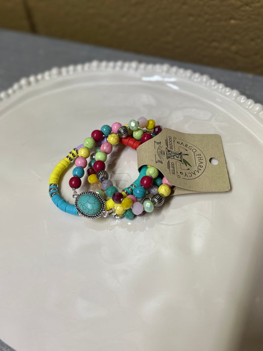 Turquoise multi cluster bracelet