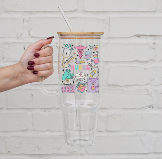 Glass 40oz Nurse Tumbler
