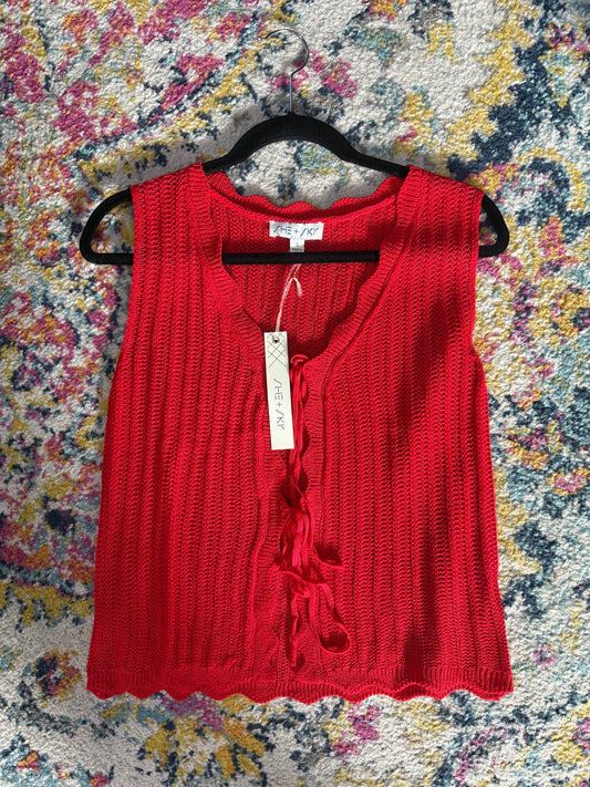 Scallop Tie Sweater