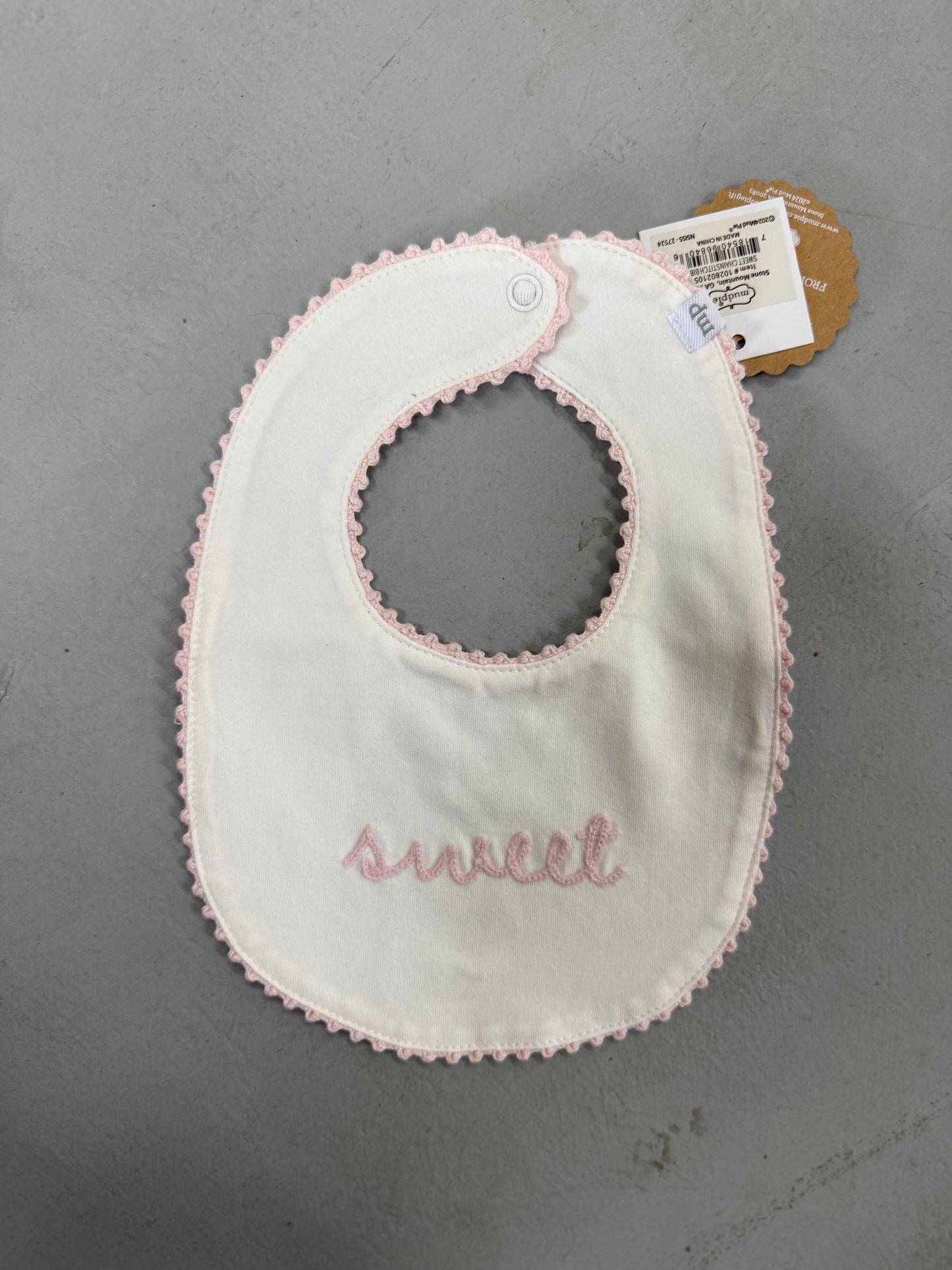 "Sweet" Chainstitch Bib