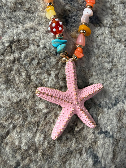 Beaded Starfish necklace
