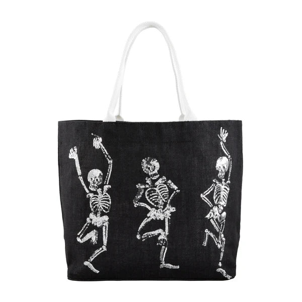 Skeleton Burlap Bag