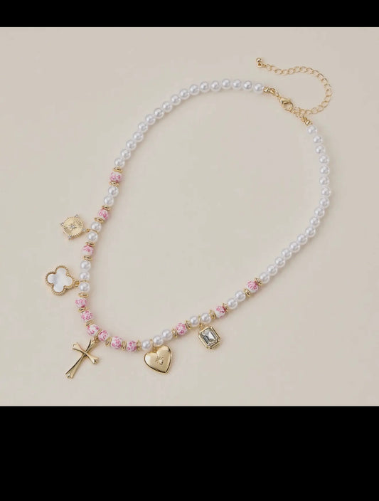 Pink Charm Necklace