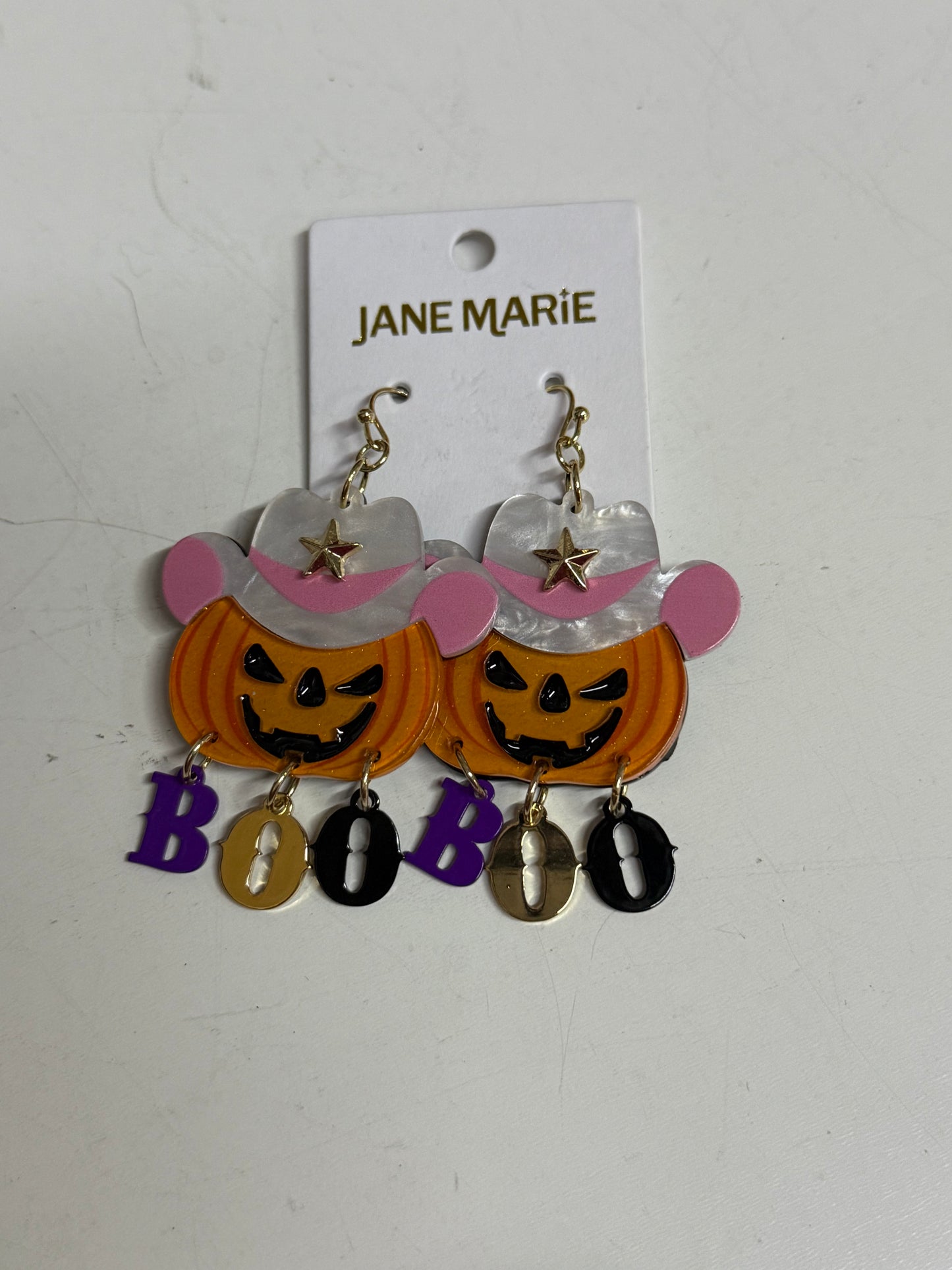 “Boo” Pumpkin Earrings