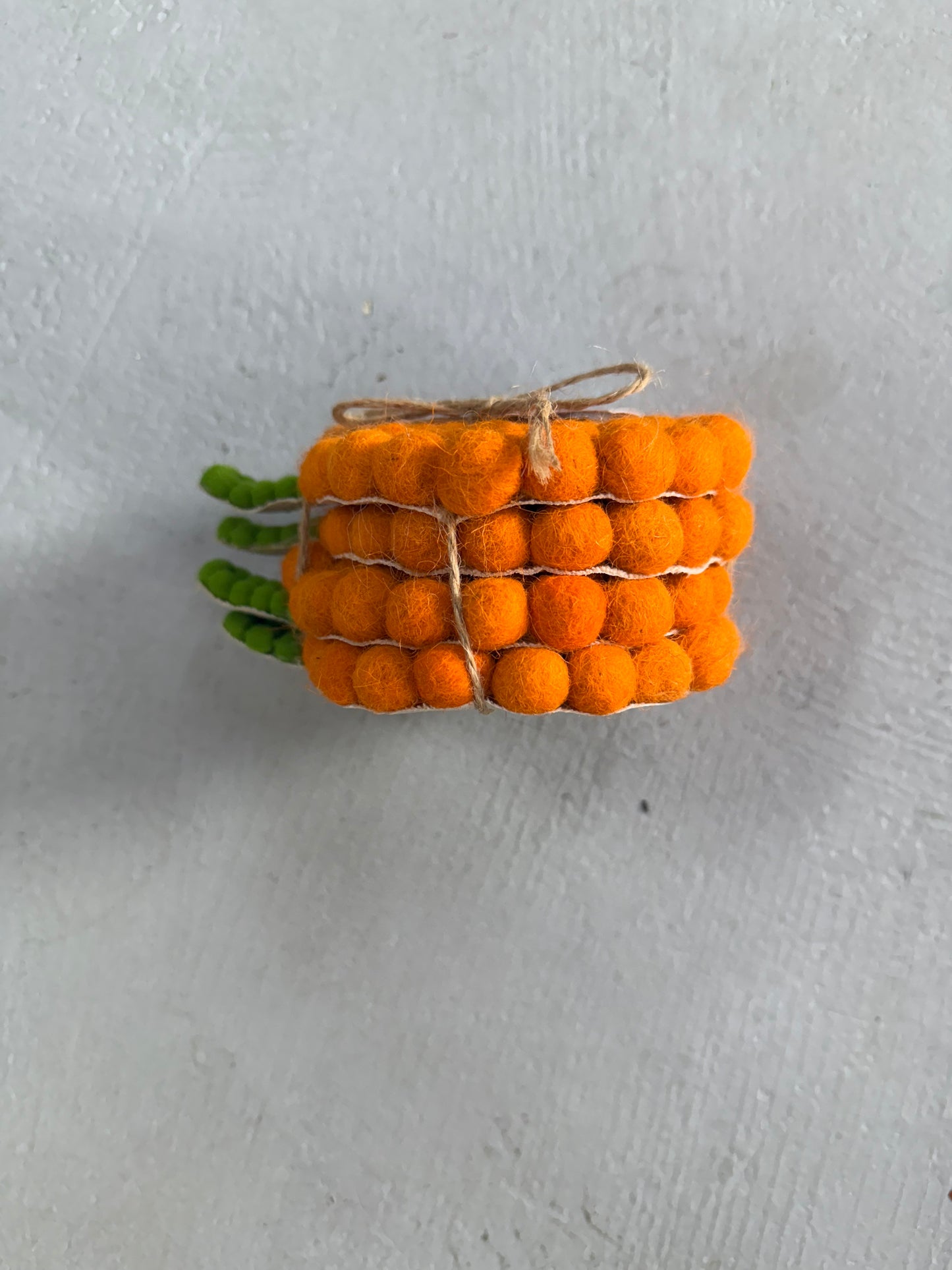 PomPom Pumpkin Coaster Set
