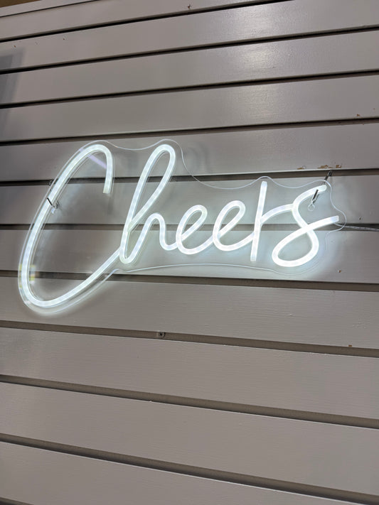 Neon “Cheers” sign