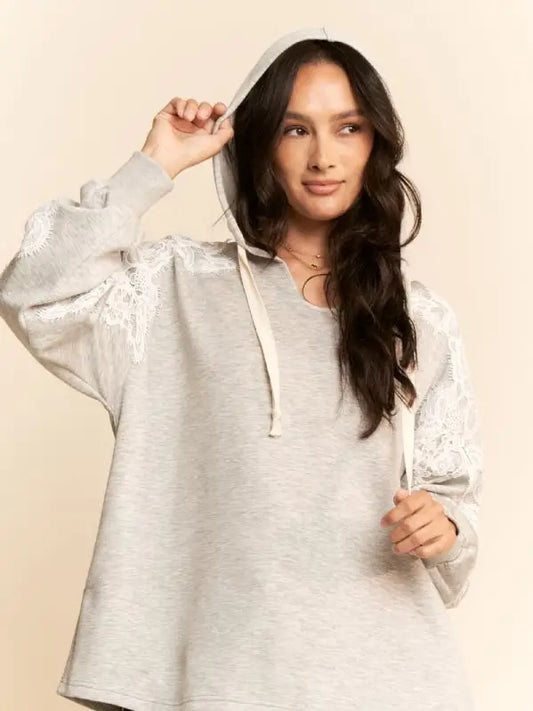 Lace Detail Hoodie