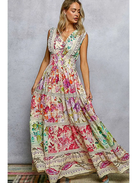 V-Neck Summer Maxi
