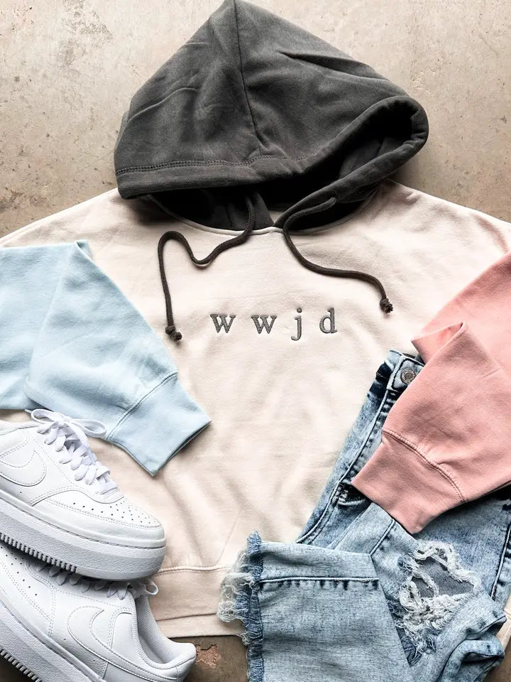 "WWJD" Colorblock Sweatshirt