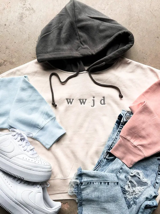 "WWJD" Colorblock Sweatshirt