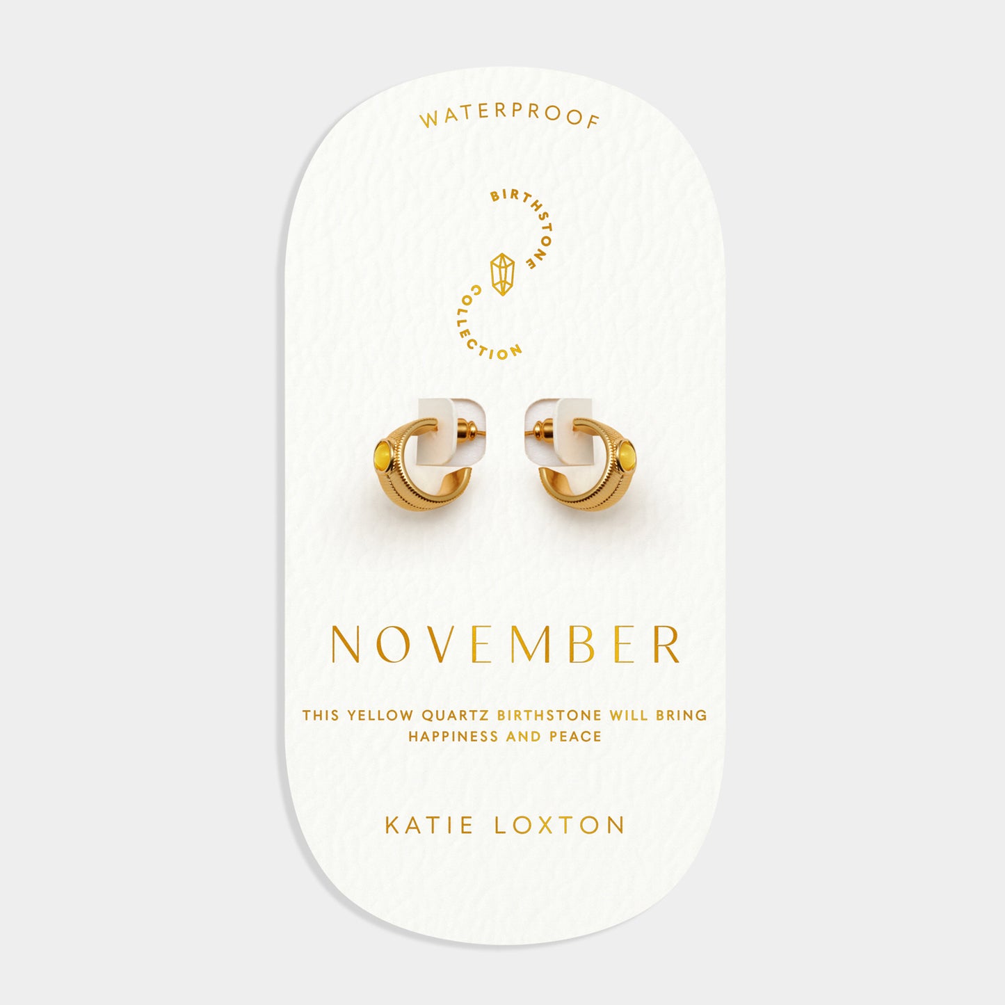 KATIE LOXTON BIRTHSTONE HOOP EARRINGS