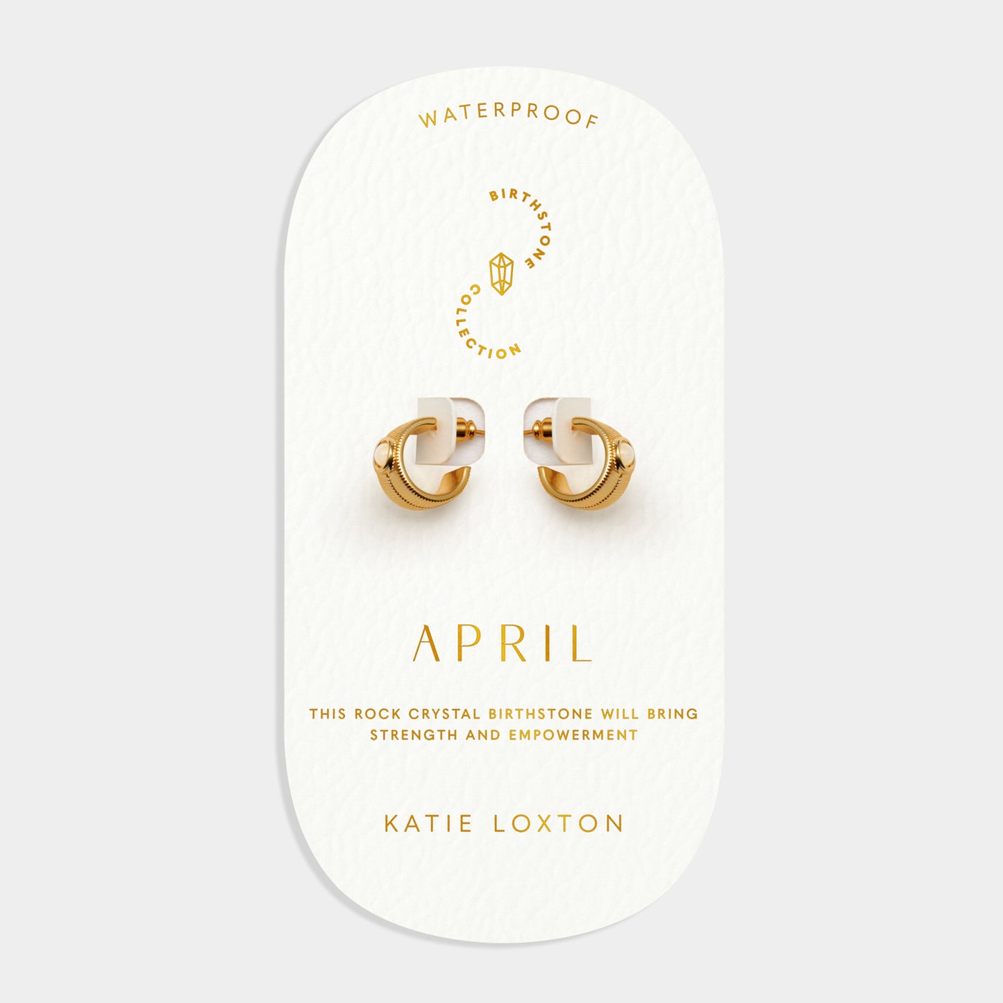 KATIE LOXTON BIRTHSTONE HOOP EARRINGS
