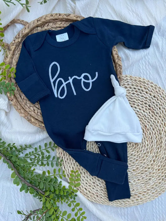 BRO Navy Romper