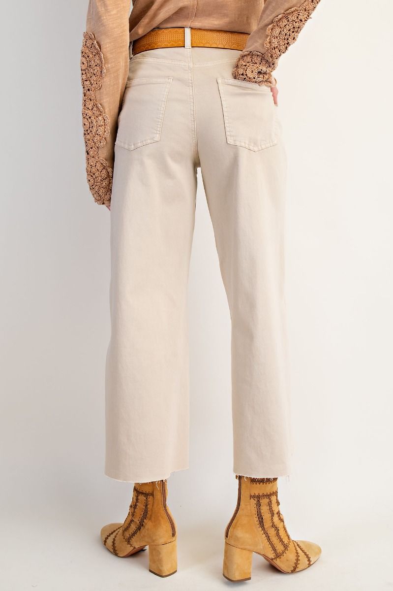 Easel Cropped Button Pants