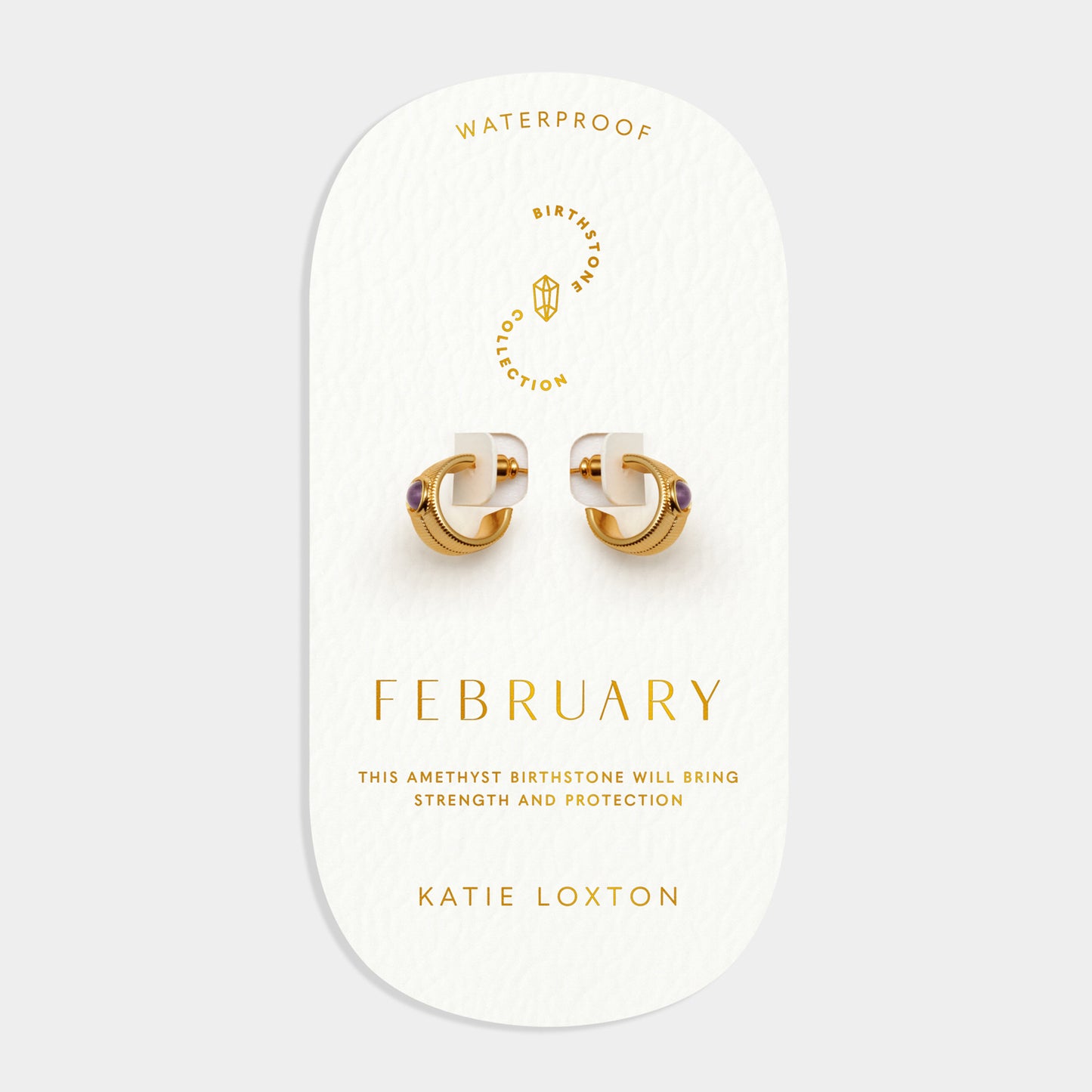 KATIE LOXTON BIRTHSTONE HOOP EARRINGS