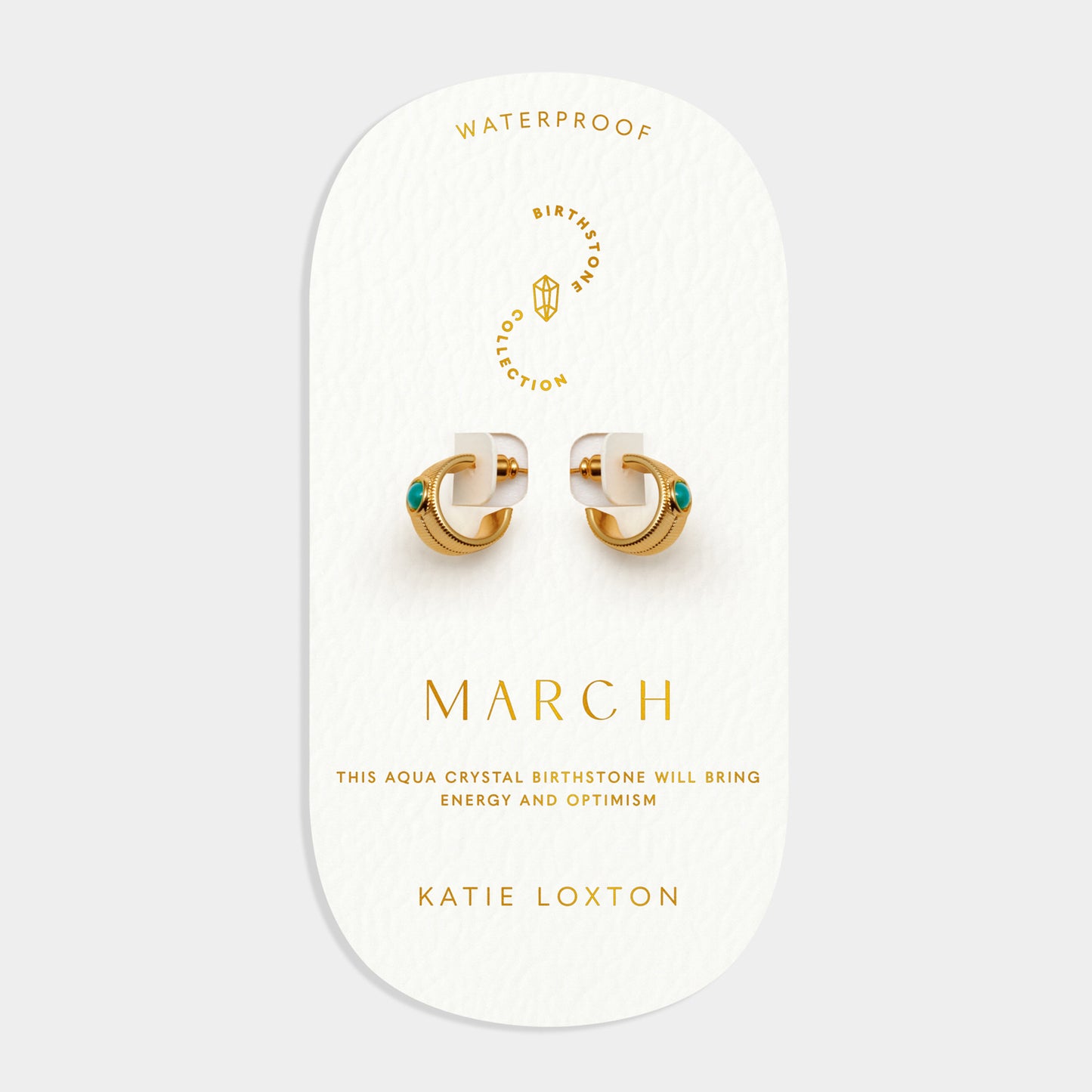 KATIE LOXTON BIRTHSTONE HOOP EARRINGS