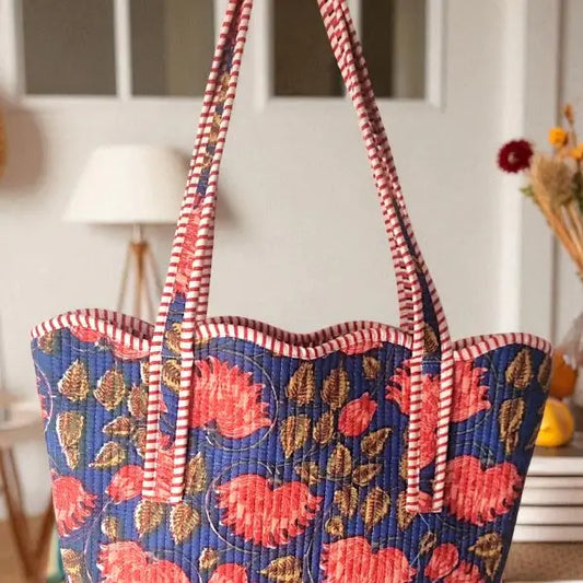 Rustic Garden Floral Tote