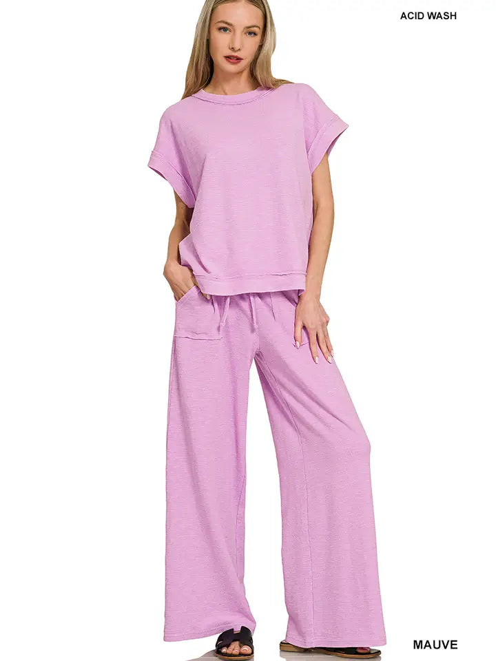 Short Sleeve Lavendar Set